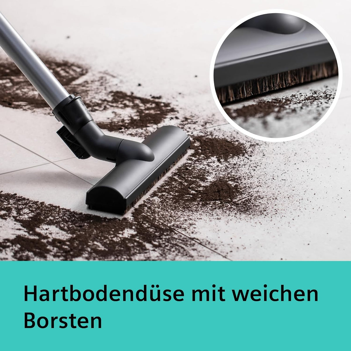 Aspiradora con bolsa Siemens Q5.0 Extreme silencePower VSQ5X1232, para alérgicos, filtro higiénico, gran potencia de succión en parqué, alfombras y baldosas, cable largo, fabricada en Alemania, 850 W, negra