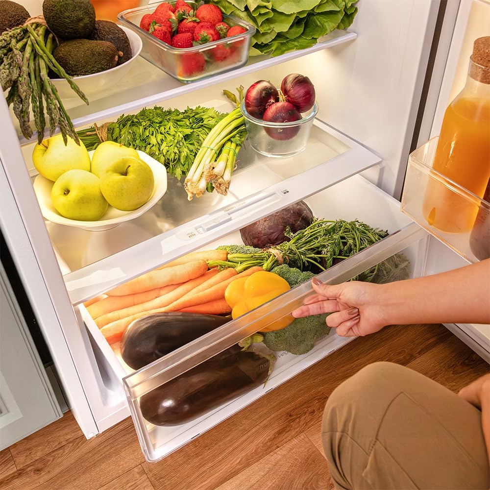 Frigorífico Combi Cecotec Bolero CoolMarket 2D 465 NF White E. Refrigerador 465L, No Frost, pantalla exterior con control electrónico y alarma de apertura
