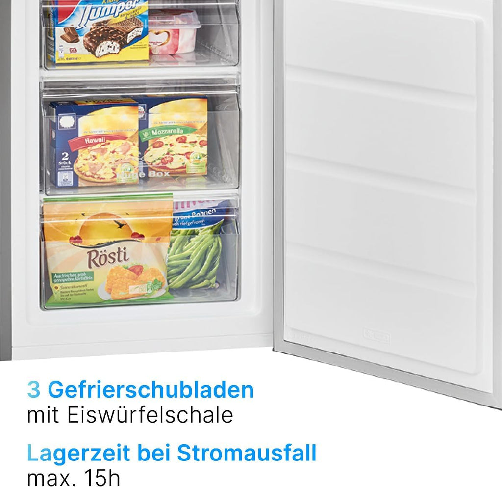 Congelador Bomann® 87 L | Congelador pequeño con rango de temperatura ≤ -18 °C | 3 cajones | Congelador con bisagra de puerta reversible | Congelador pequeño GS 7253 blanco