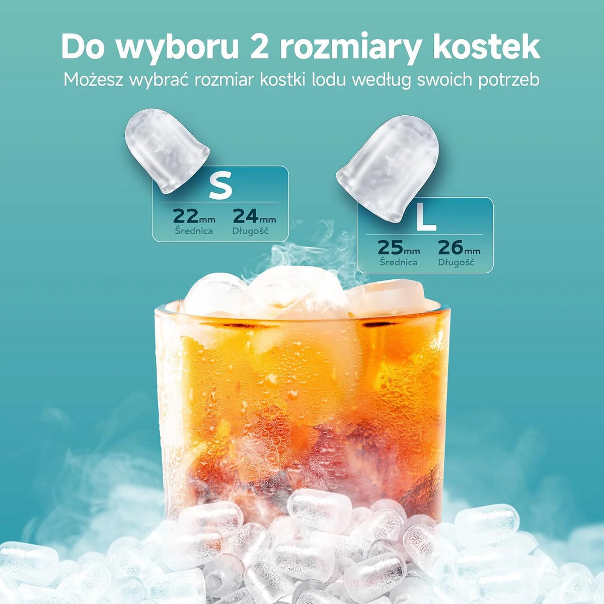 EUHOMY Kostkarka do lodu, 9 Kostek w 6 Minut, 12 kg/24 h, Maszyna do Kostek Lodu ze Stali Nierdzewnej z Przenośną Rękojeścią, Samoczyszczące Kompaktowe Maszyny do Lodu do Domu/Kuchni/Biura/Baru