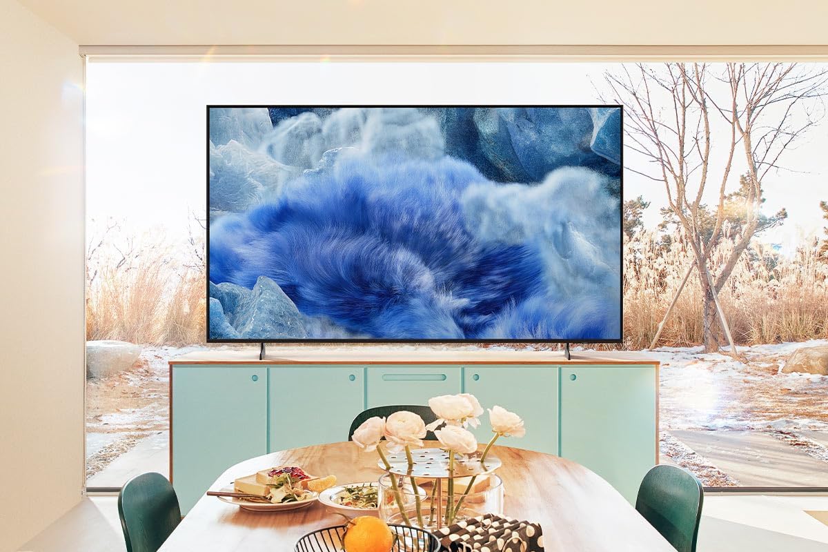Samsung TV AI 43 pulgadas QLED 43Q8F 4K Smart TV, puntos cuánticos, procesador Q4 AI, WiFi, Airplay, HDR, Q-Symphony, OTS Lite, seguridad Knox, Gaming Hub, Bixby, aplicaciones de operador integradas