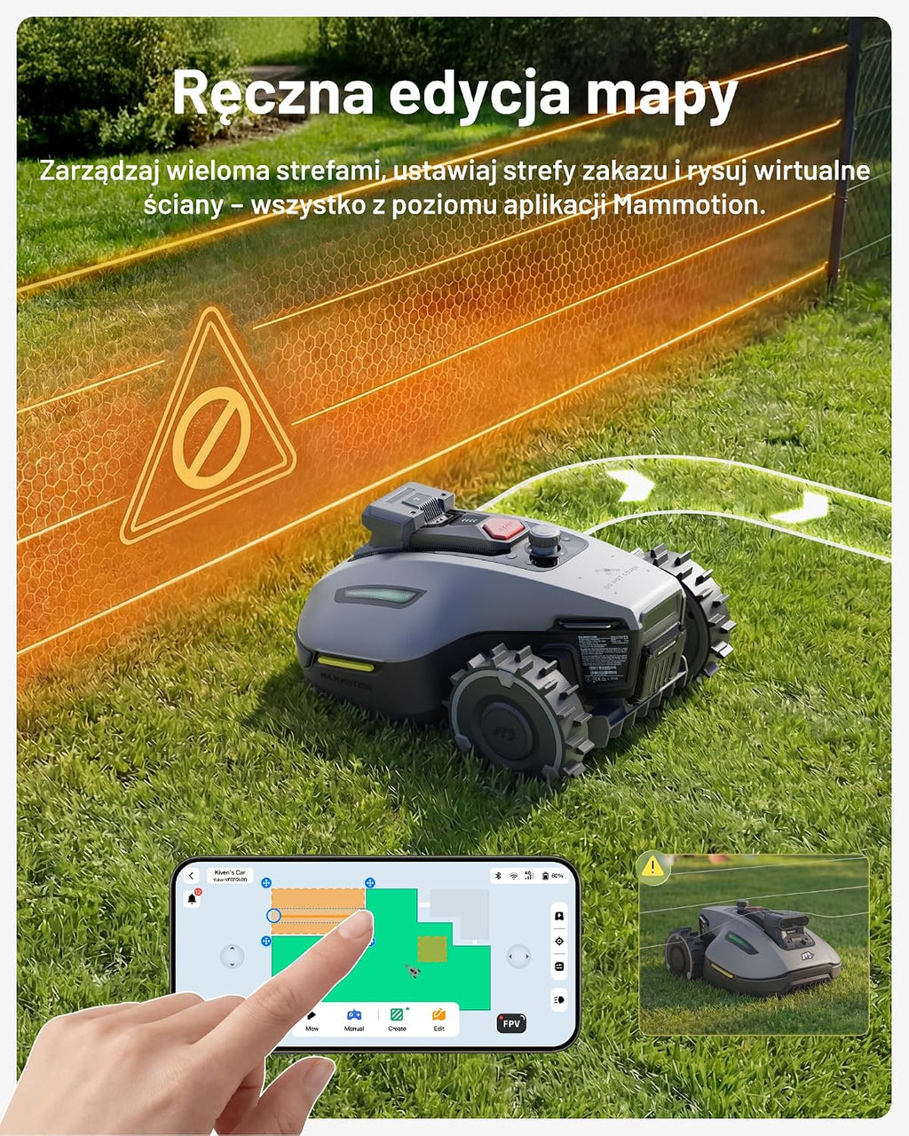 MAMMOTION YUKA mini 2 500 robot koszący bez przewodu, Zalec. 500 m²