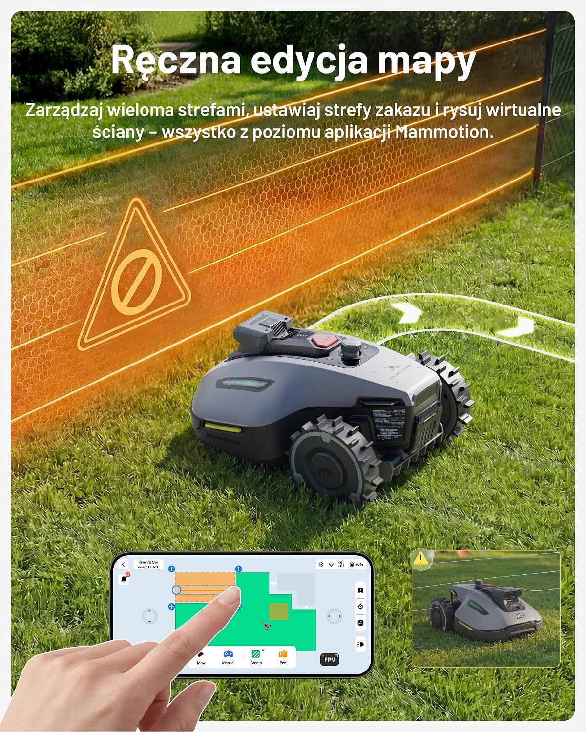 MAMMOTION YUKA mini 2 500 robot koszący bez przewodu, Zalec. 500 m²