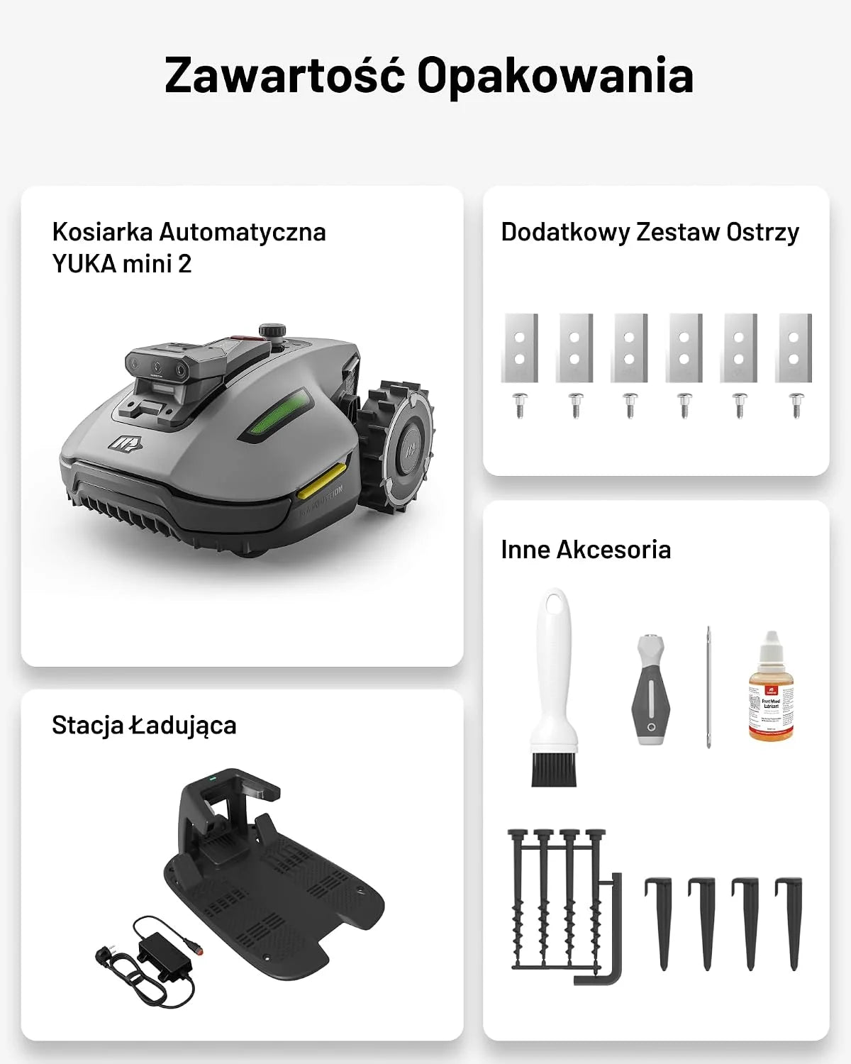 MAMMOTION YUKA mini 2 500 robot koszący bez przewodu, Zalec. 500 m²