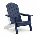 Silla Adirondack de polietileno azul oscuro 88cm x 76cm x 89cm