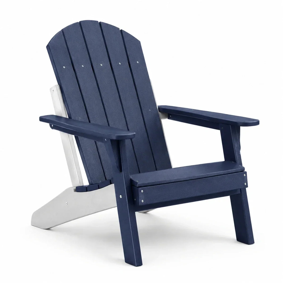Silla Adirondack de polietileno azul oscuro 88cm x 76cm x 89cm