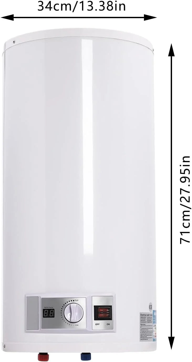 80 l elektryczny zbiornik ciepłej wody, bojler, wiszący bojler, ogrzewanie, emaliowany stalowy pojemnik z wyświetlaczem LED, do kuchni, łazienki, 2000 W