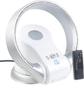 Ventilador sin aspas Sichler Haushaltsgeräte: Ventilador de mesa de 360° sin aspas y calefactor, oscilación, hasta 1100 W (ventilador con función de calefacción, sin hojas, mini)