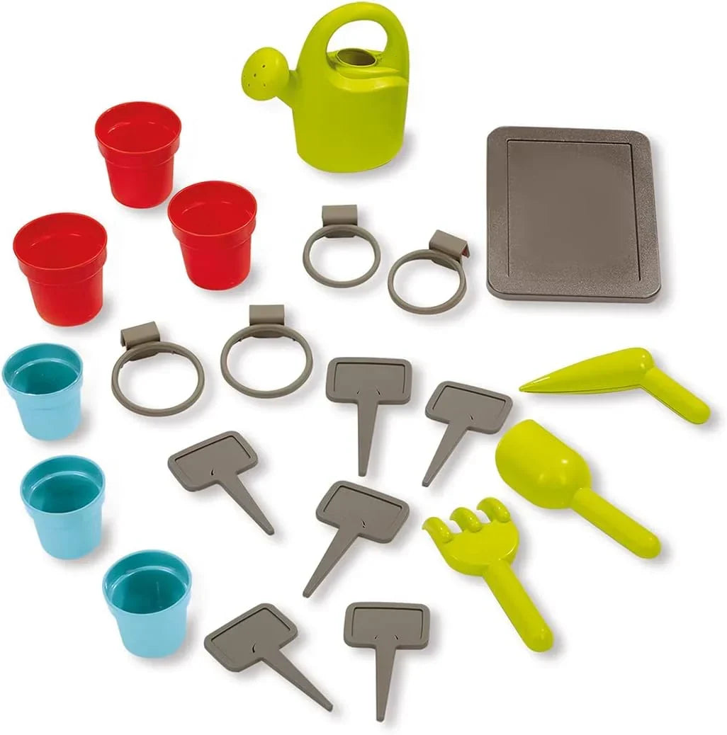 Smoby Life Garden House - Casa de Jardín Infantil - Incluye Jardinera, Comedero para Pájaros, Herramientas y Accesorios - Protección UV - Material Reciclado - más de 2 años (7600810408)