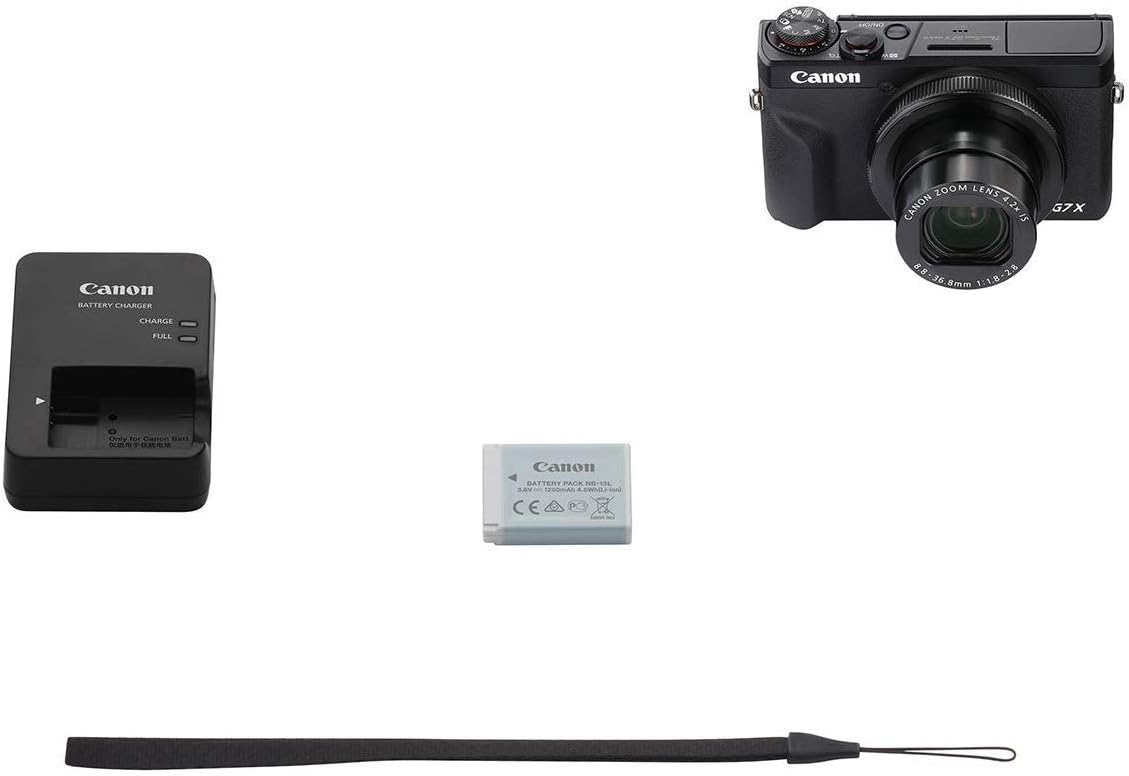 Canon PowerShot G7 X Mark III Negra – Cámara digital compacta 4K con conectividad Wi-Fi (3637C001)