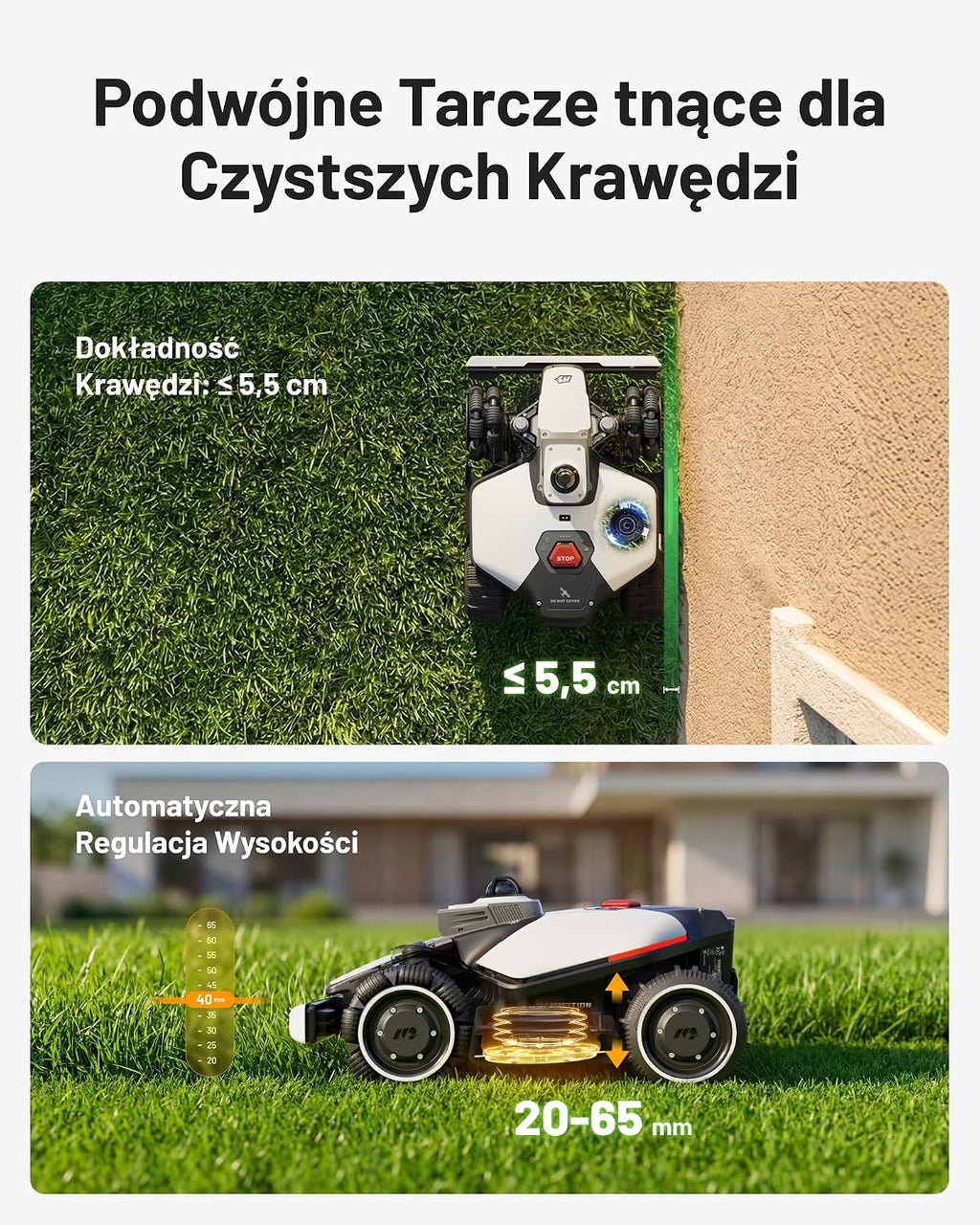 MAMMOTION LUBA mini 2 AWD 1500 robot koszący bez przewodu, Zalec. 1500 m²