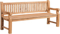 Banco de teca CLP Jackson V2 I Banco de madera resistente a la intemperie con respaldo I Banco de jardín estable de madera de teca maciza, color: Teca, tamaño: 200 cm