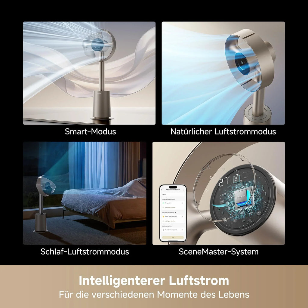 Ventilador sin aspas dreame MF10, circulación de aire de 270°, AirBoost 16x, flujo de aire con adaptación de temperatura, control por aplicación y voz