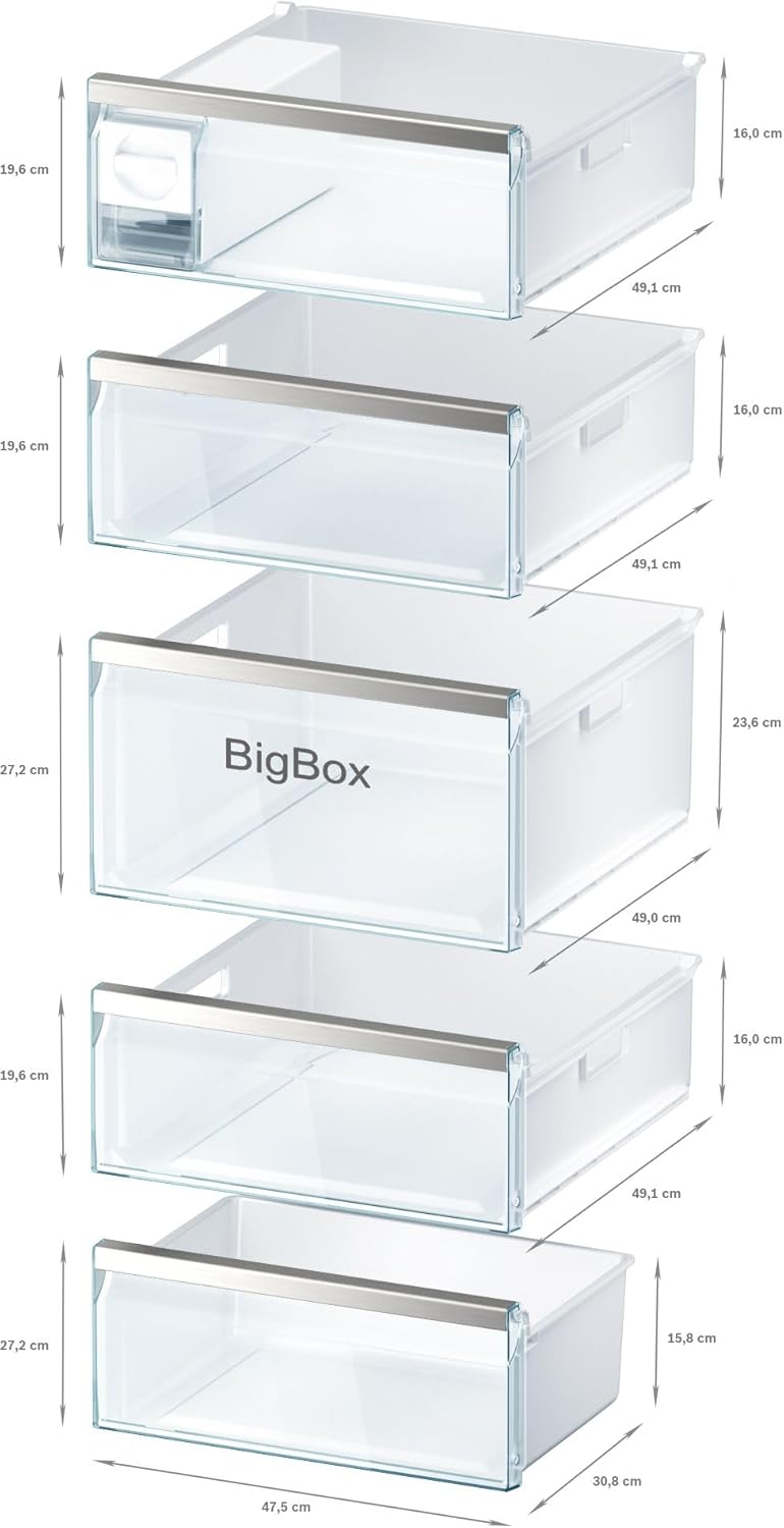 Bosch GSN54AWCV Serie 6 - Congelador XXL (176 x 70 cm, extra ancho, 327 L, NoFrost: nunca más tendrá que descongelar, iluminación LED uniforme, espacio para grandes congelados)