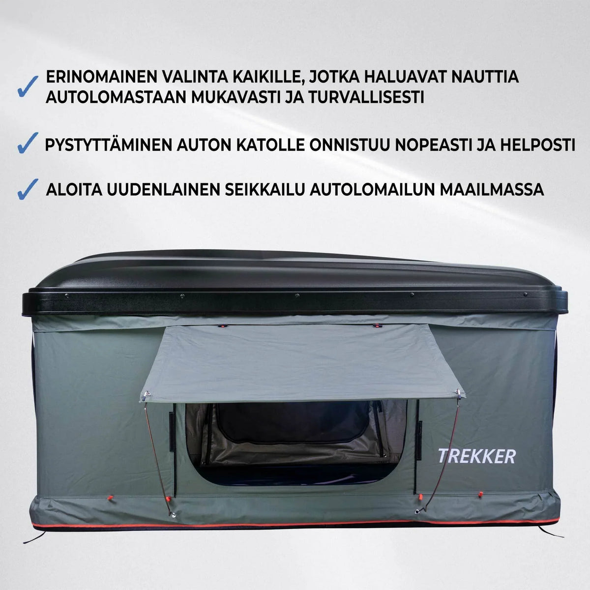 Tienda de techo Trekker Hut M, gris