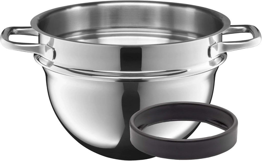 Juego de ollas Silit Compact, 4 piezas, apto para inducción, set de ollas con tapa de cristal, cerámica funcional Silargan, ollas para inducción sin níquel, color petróleo