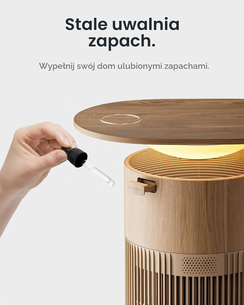 SwitchBot Oczyszczacz powietrza ze sterowaniem za pomocą aplikacji i lampką nocną, CADR 400 m³/h do 83㎡ pokoju, filtr HEPA usuwa 99,97% pleśni, pyłki kurzu, tryb uśpienia 20 dB