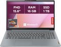 Lenovo IdeaPad Slim 3 15ABR8 - Portátil 15.6'' FHD (AMD Ryzen 5 5625U, RAM 16GB, SSD 1TB, AMD Radeon Graphics, Windows 11 Home) Teclado AZERTY Francés - Gris