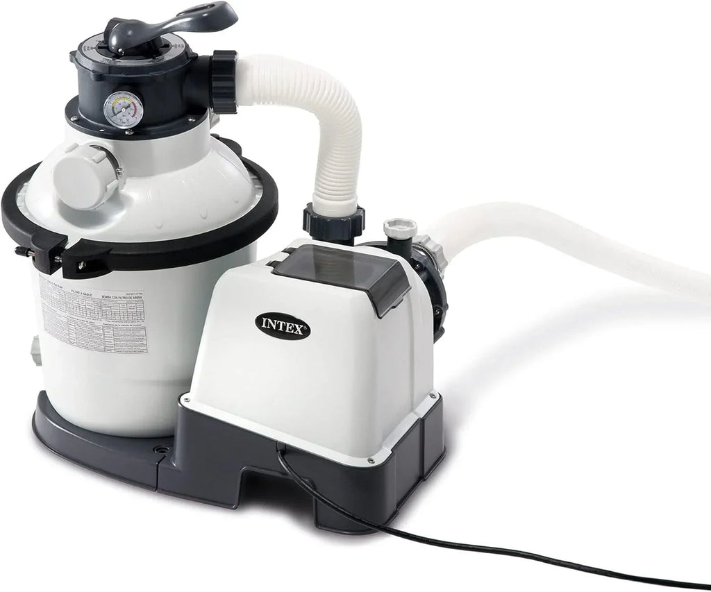 Sistema de filtro de arena para piscina Krystal Clear 26644, bomba de filtrado de 4,5 m³/h para piscinas de hasta 18 000 litros con válvula de 6 vías