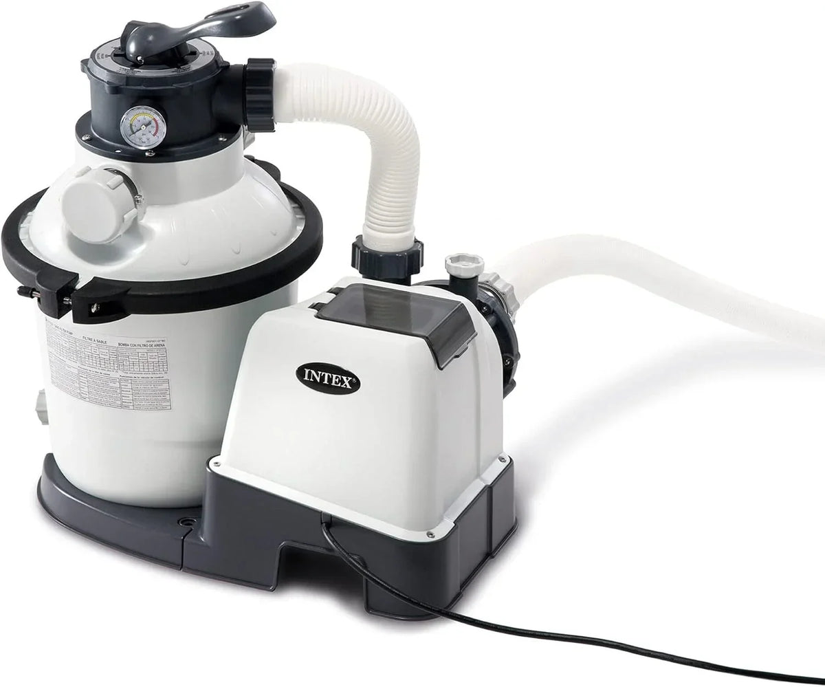 Sistema de filtro de arena para piscina Krystal Clear 26644, bomba de filtrado de 4,5 m³/h para piscinas de hasta 18 000 litros con válvula de 6 vías