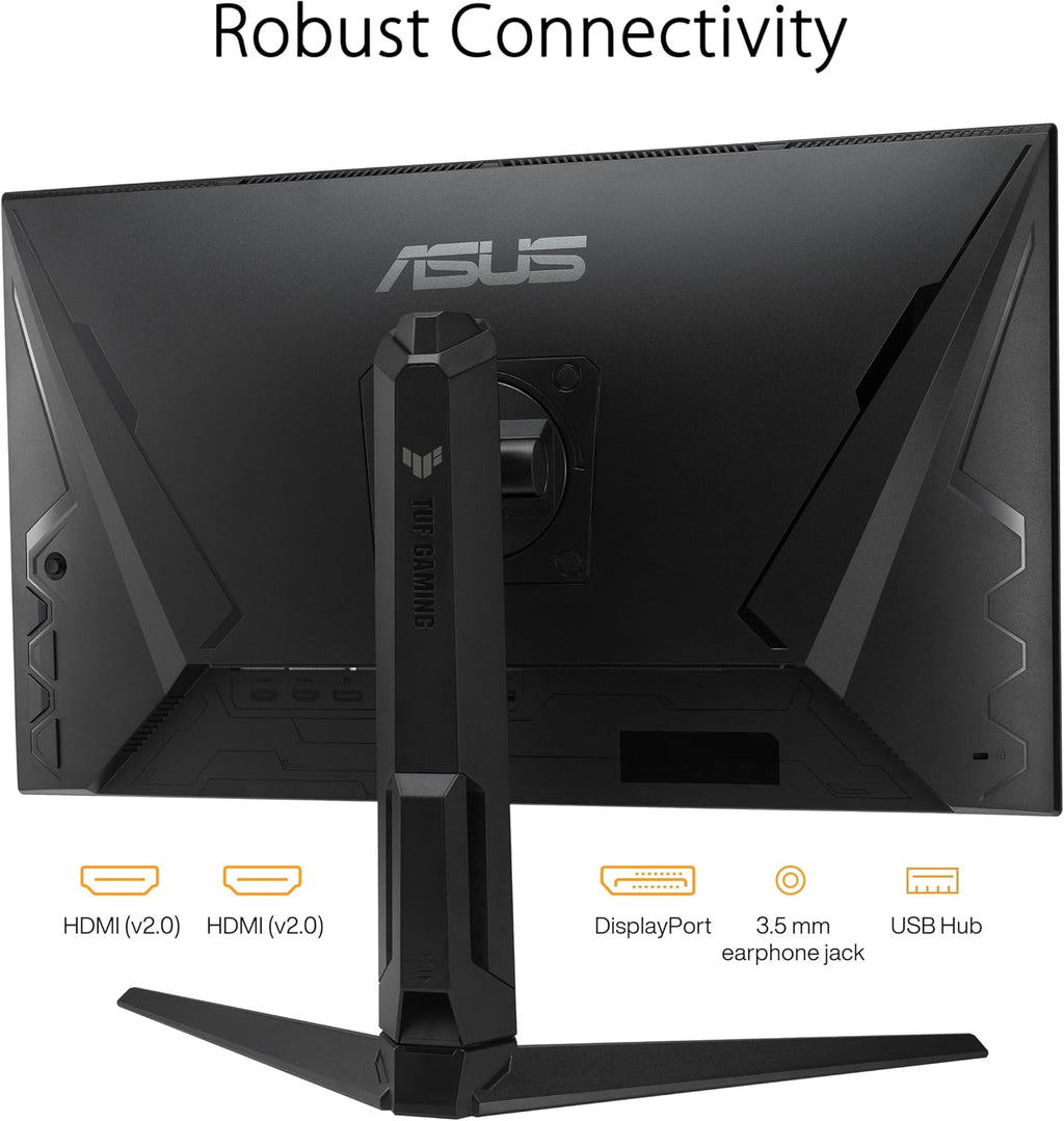 Monitor de juegos ASUS TUF Gaming VG27AQML1A - 27 pulgadas, QHD (2560x1440), overclocking hasta 260 Hz (240 Hz nativos), ELMB Sync, FreeSync Premium™, 1 ms (GTG), overdrive variable, 100% sRGB, DisplayHDR™ 400