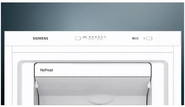 Congelador Siemens GS54NAWCV iQ500, 176 x 70 cm, 327 L, noFrost nunca más volver a descongelar, bigBox espacio para alimentos congelados grandes, varioZone estantes y cajones de cristal flexibles, Blanco
