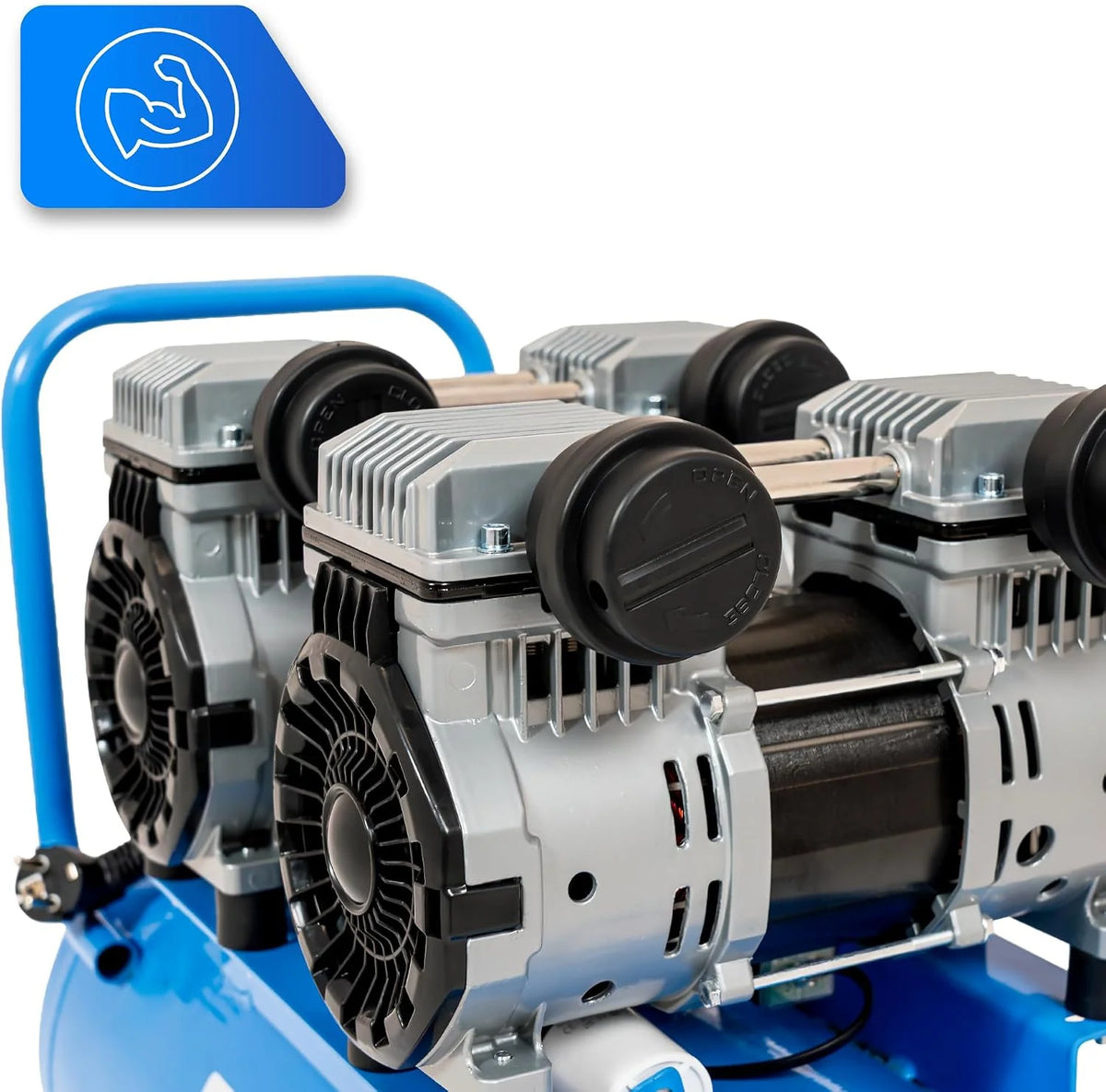 Kompresor 50L sprężarka powietrza 8 bar, 1500W / 3000W, bezolejowy lub olejowy, 250–380 l/min, 1/4", 2 wyjścia, manometr, reduktor ciśnienia, do warsztatu, garażu i opon (4T-50L)