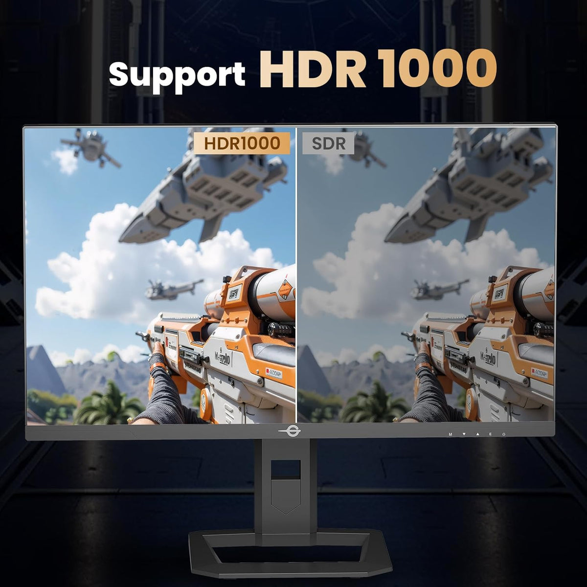 Monitor Gaming TITAN ARMY Mini LED de 27 pulgadas, 4K 160Hz y FHD 320Hz, HDR1000 153% sRGB DeltaE
