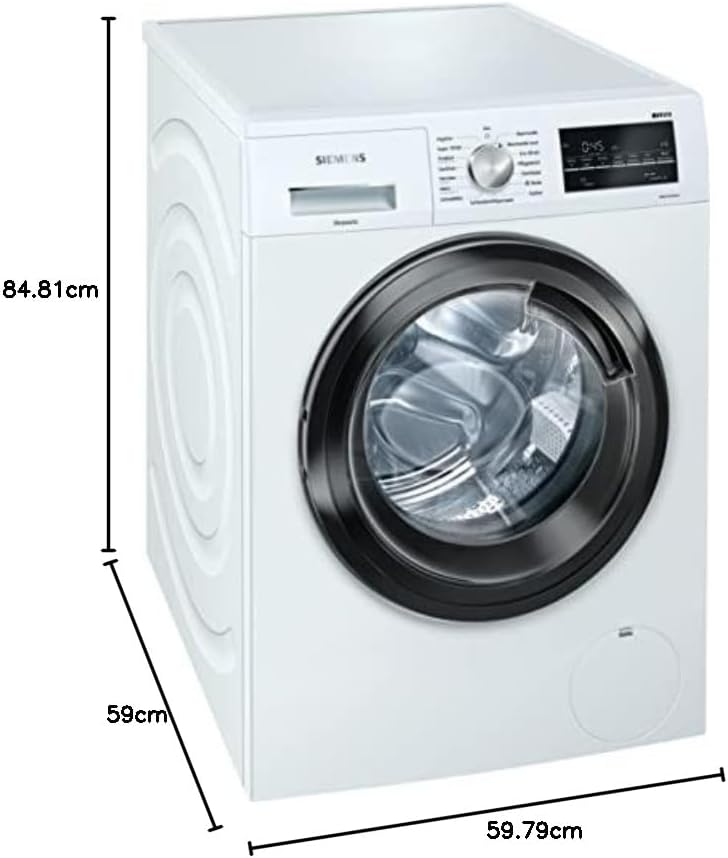 Lavadora Siemens WM14G400 iQ500 / 8kg / C / 1400 rpm / Programa Outdoor / Función varioSpeed / Función de pausa y carga / aquaStop, blanco/negro