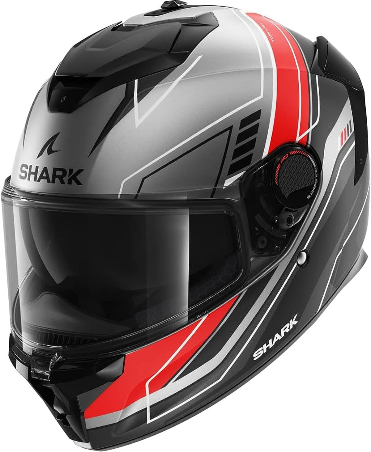SHARK, Casco de moto integral Spartan GT Pro TORYAN Gris / Rojo ARK, XL