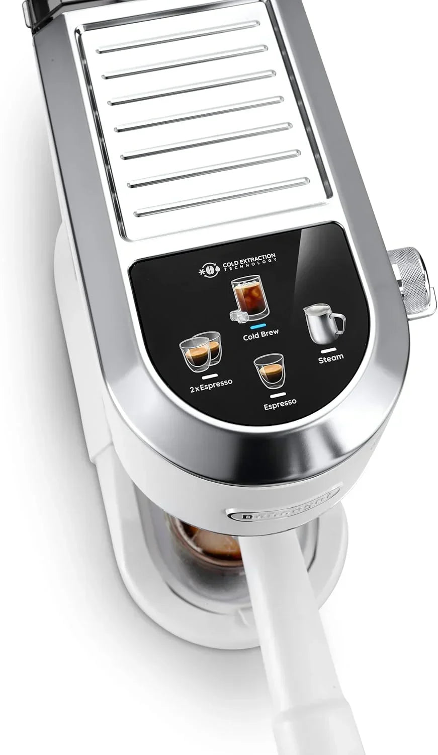 De'Longhi Dedica – Cafetera de bomba de acero inoxidable para café molido o monodosis, espresso y capuchino, depósito de 1,3 litros, sistema antigoteo, modelo EC685.M, color metal
