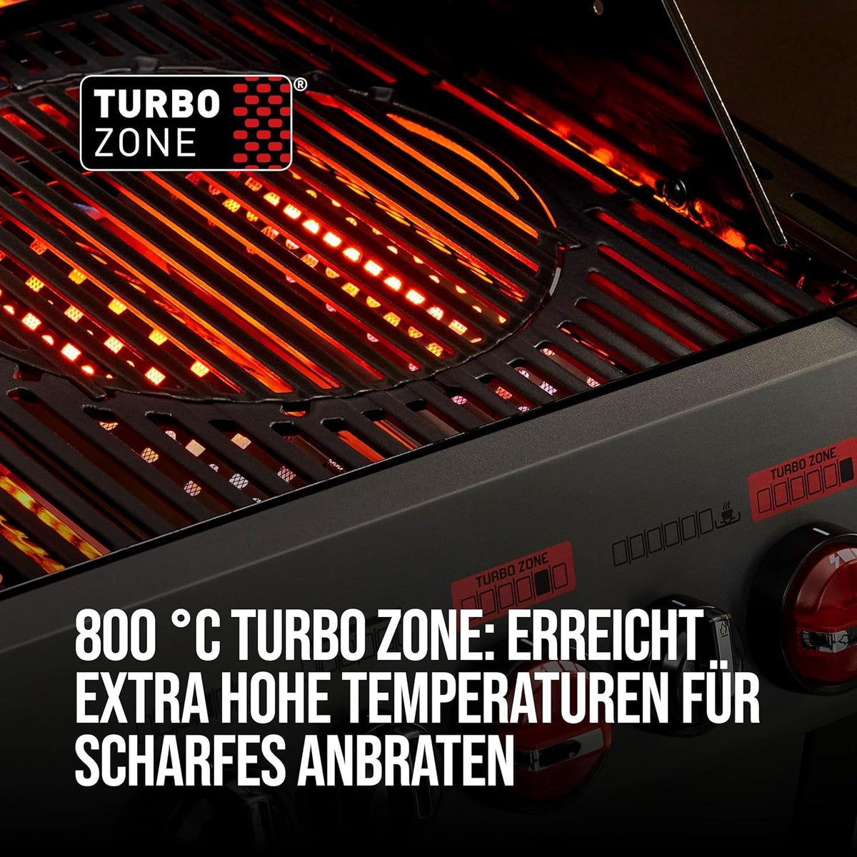 Barbacoa de gas Enders Hyde 6 SIKR Turbo, 6 quemadores de acero inoxidable para un potente asado directo e indirecto, TURBO ZONE de 800 °C, SWITCH GRID, quemador trasero infrarrojo y hornillo lateral n.º 8044