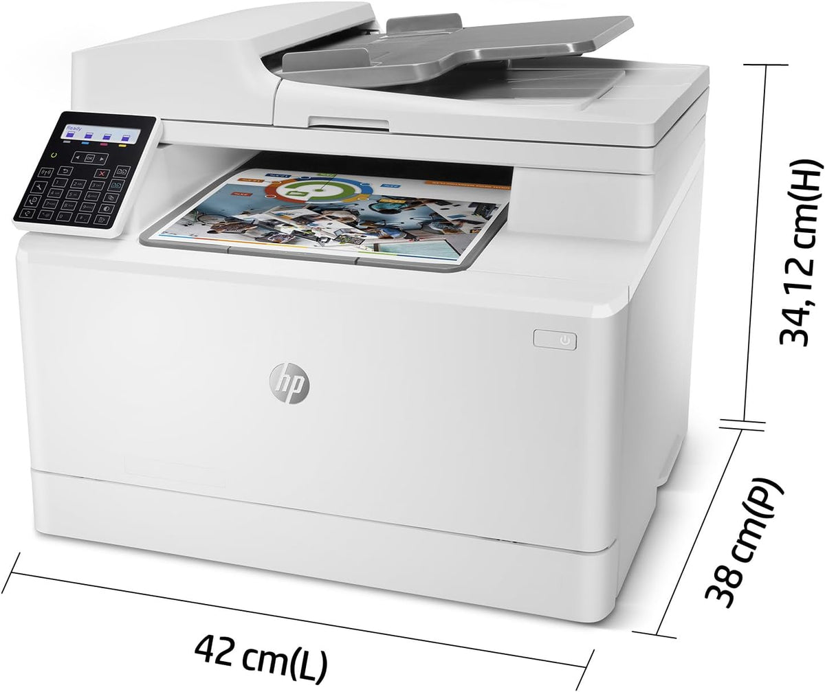 Impresora multifunción láser a color HP Color LaserJet Pro MFP 3302fdwg, fax, impresión automática a doble cara, pantalla táctil, Wi-Fi, Ethernet, USB, HP Wolf Pro Security