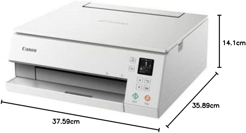 Impresora multifunción de inyección de tinta a color Canon PIXMA TS6350a DIN A4 (impresora fotográfica, escáner, copiadora, OLED, 4.800x1.200 ppp, USB, WLAN, 5 tintas independientes, impresión a doble cara, 2 bandejas de papel), negro