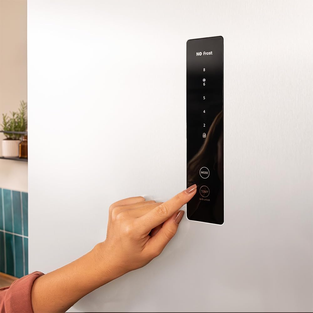 Frigorífico Combi Cecotec Bolero CoolMarket 2D 465 NF White E. Refrigerador 465L, No Frost, pantalla exterior con control electrónico y alarma de apertura