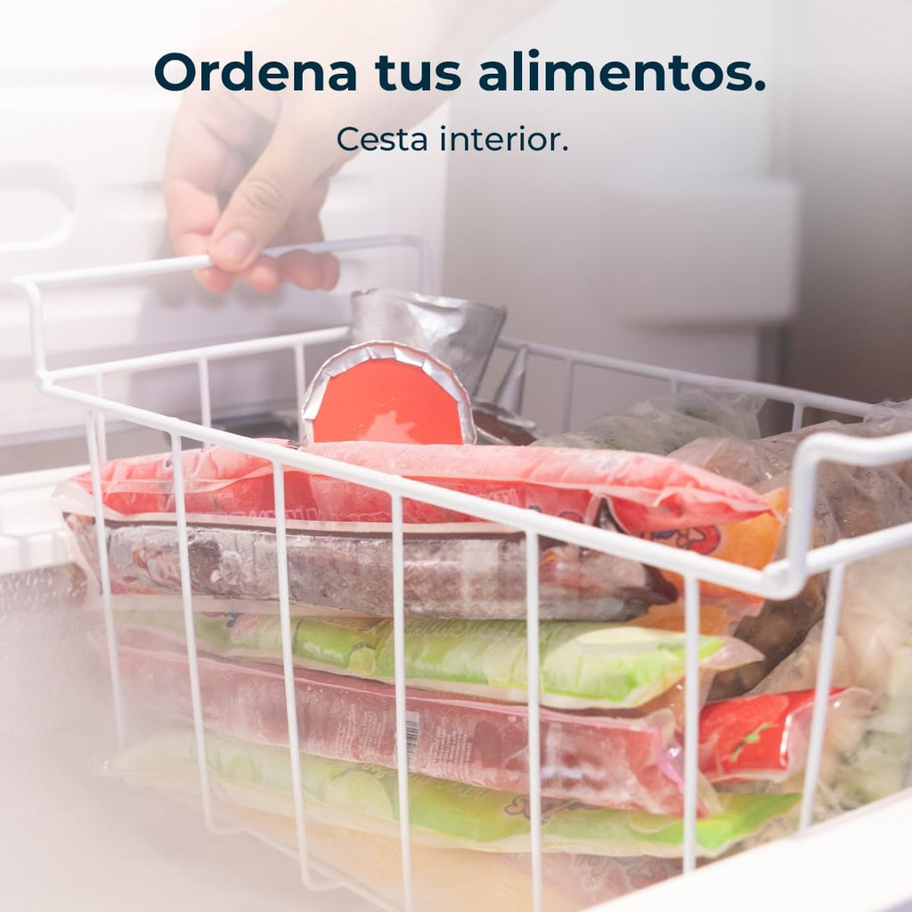 Congelador Arcón Cecotec Negro 99 L Bolero CoolMarket Chest 99 Black E. Congelador, 83,5 cm de altura y 54,5 cm de anchura, convertible en frigorífico, clase energética E, congelación rápida (Fast Freezing)