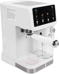 Greensen Kompaktowa Ekspres do Kawy, 20Bar Profesjonalne Ciśnienie z 6 Predefiniowanymi Trybami na Cappuccino Latte, Zbiornik na Wodę 1,5L Zbiornik na Mleko 500mL, Półautomatyczny Panel (wtyczka UE)