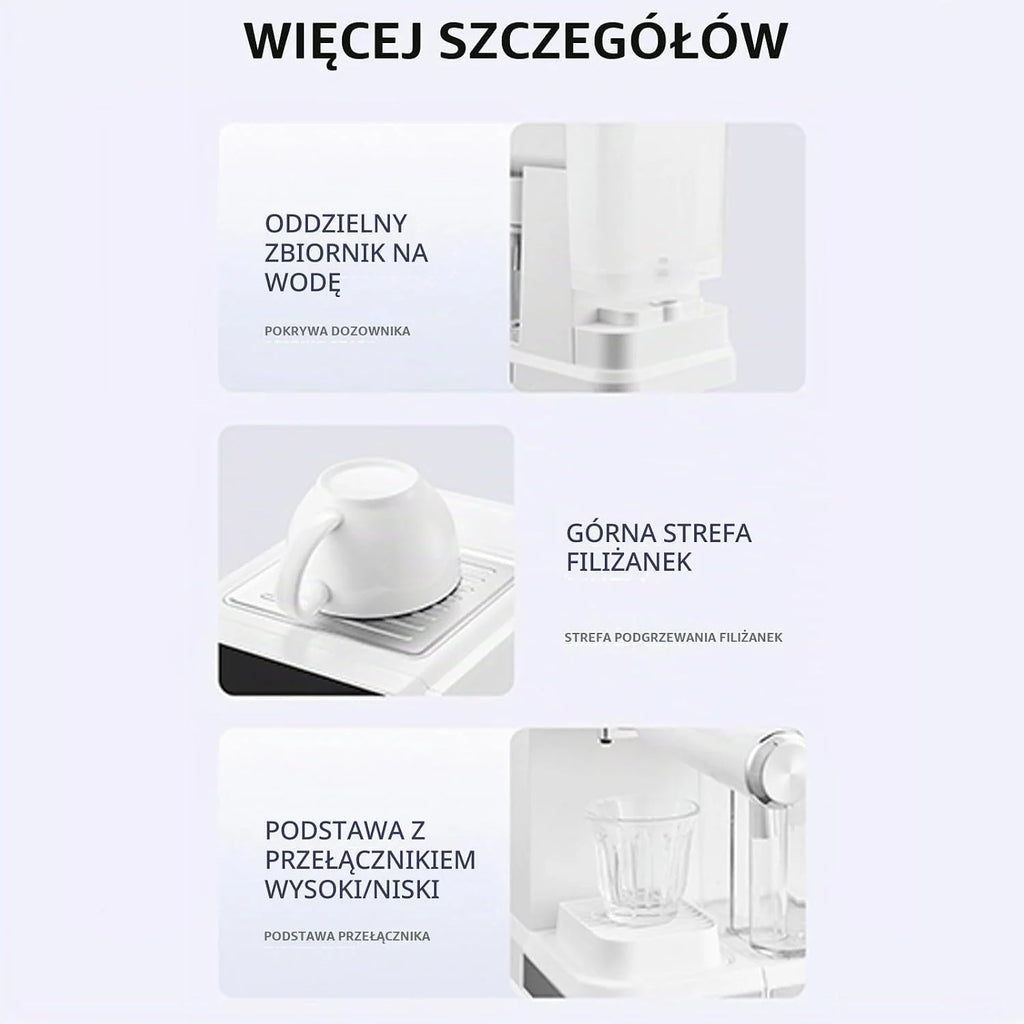 Greensen Kompaktowa Ekspres do Kawy, 20Bar Profesjonalne Ciśnienie z 6 Predefiniowanymi Trybami na Cappuccino Latte, Zbiornik na Wodę 1,5L Zbiornik na Mleko 500mL, Półautomatyczny Panel (wtyczka UE)