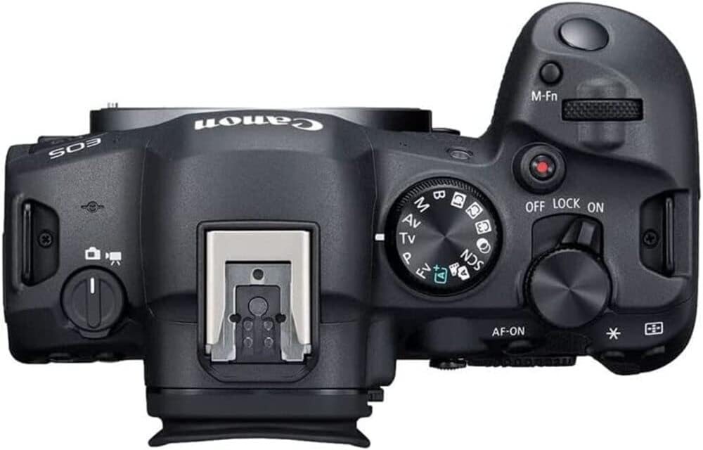 Cámara sin espejo Canon EOS R6 Mark II, cuerpo solo, 24,2 megapíxeles, 40 fps, vídeo 4K 60p, Dual Pixel CMOS Auto Focus II, negro