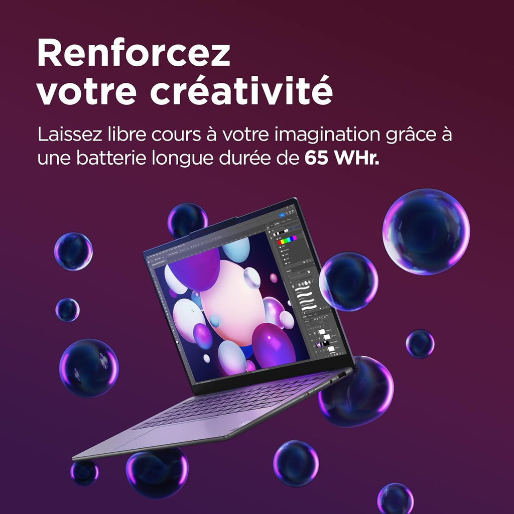 Lenovo Yoga Slim 7 14IMH9 - Portátil 14'' OLED WUXGA (Intel Core Ultra 7 155H, 32 GB RAM, 1 TB SSD, Intel Arc Graphics, Windows 11 Home) Teclado retroiluminado AZERTY FR - Gris lunar