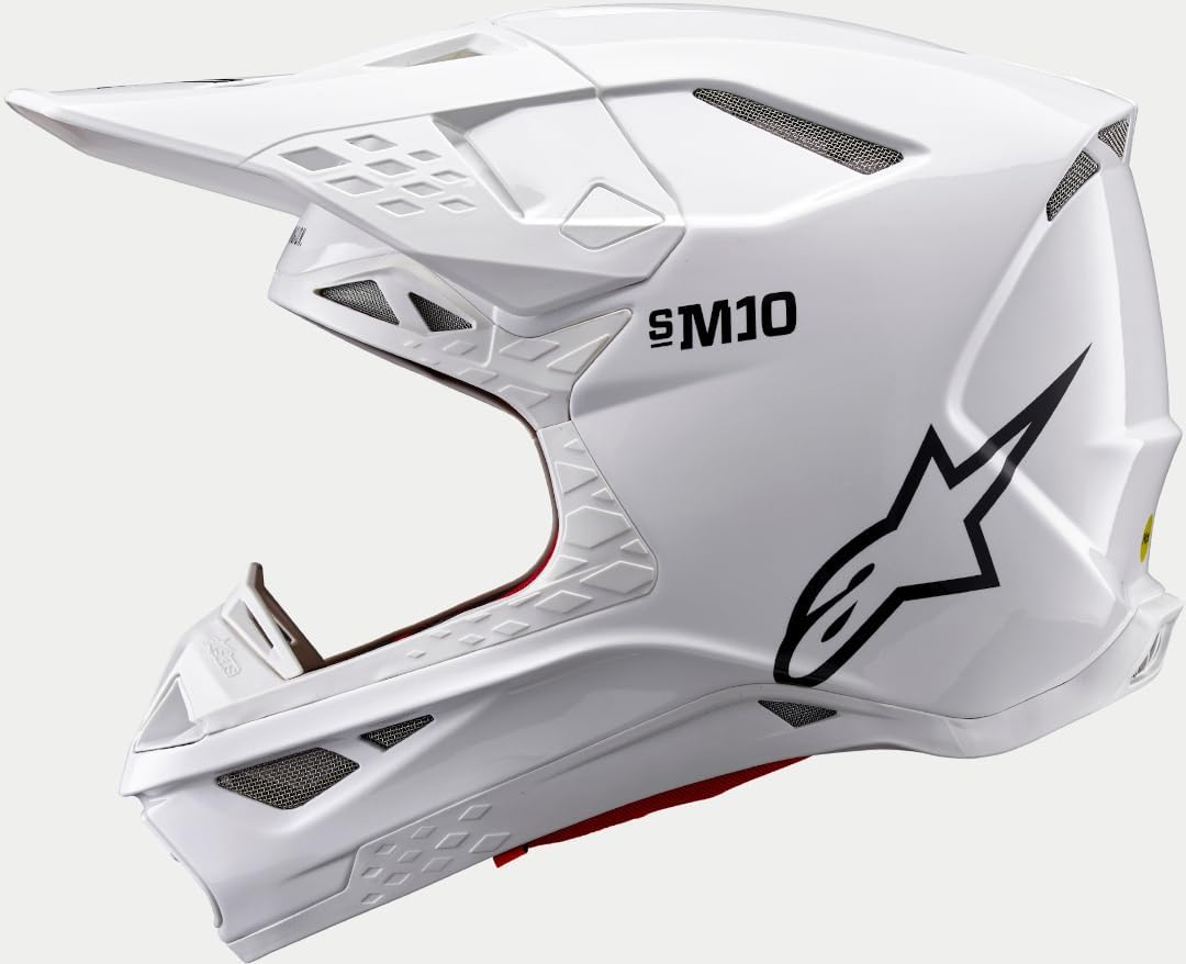 Casco de Motocross Alpinestars Supertech S-M10 Solid 2024 (Blanco, L (59/60))