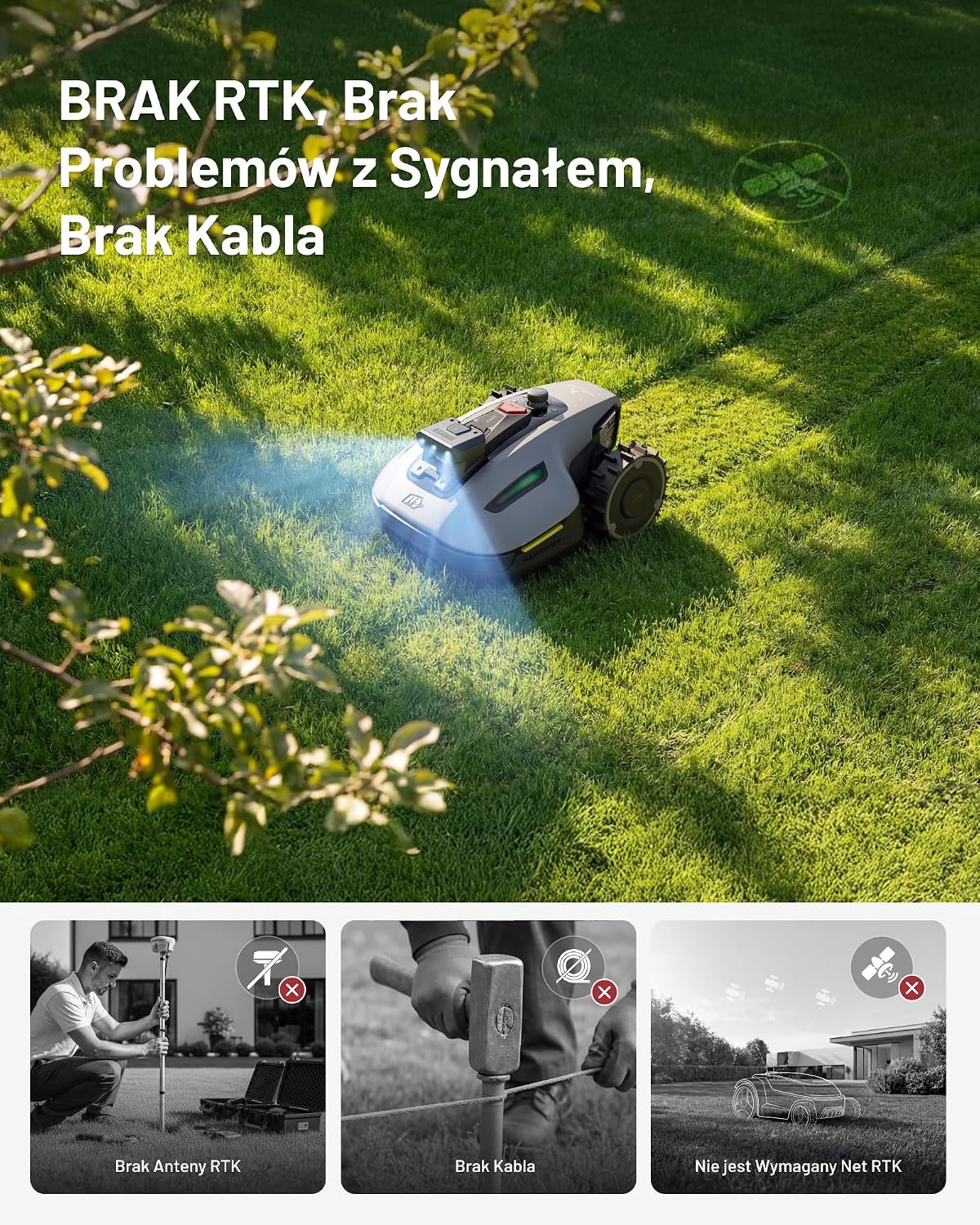 MAMMOTION YUKA mini 2 500 robot koszący bez przewodu, Zalec. 500 m²