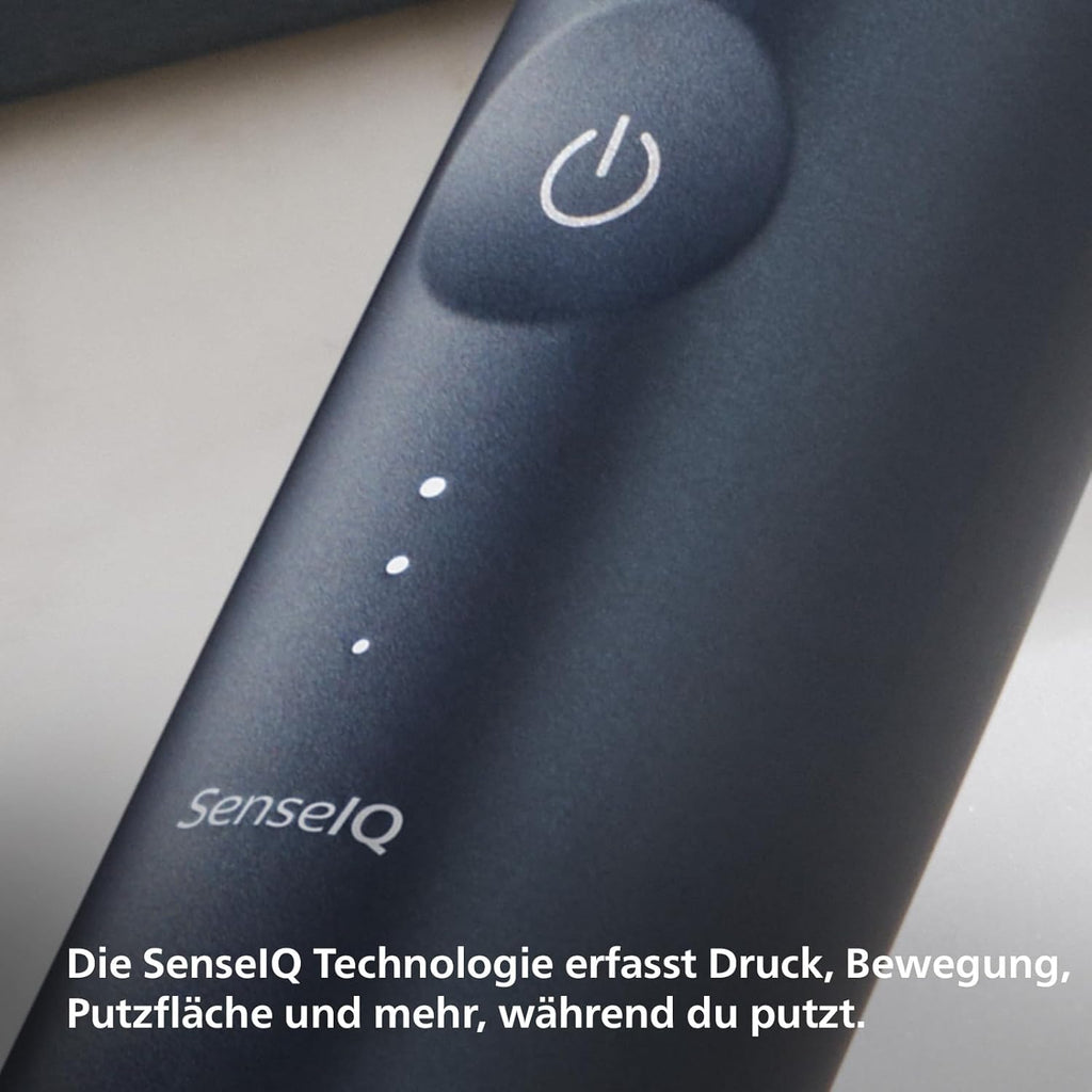 Philips Sonicare DiamondClean Prestige 9900 – Cepillo de dientes eléctrico con SenseIQ, cabezal A3 Premium All-in-One y estuche de carga en azul medianoche (modelo HX9992/12)