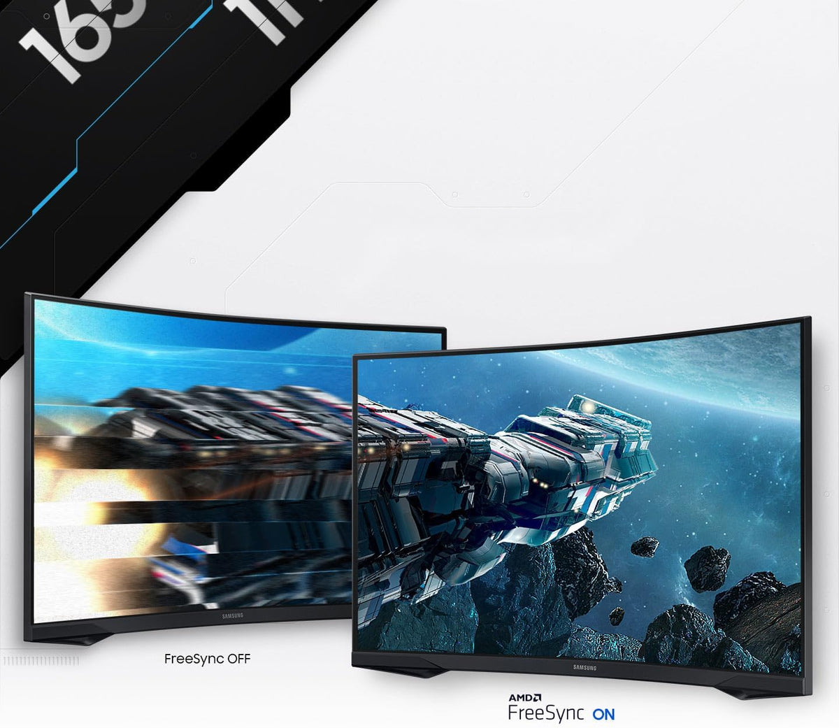 Monitor Samsung Odyssey G55C 27'', 165Hz, 1ms, Panel VA curvo 1000R, QHD: 2560x1440, 2500:1, HDR10, AMD FreeSync, Auto Source Switch+, soporte ajustable, DisplayPort, HDMI