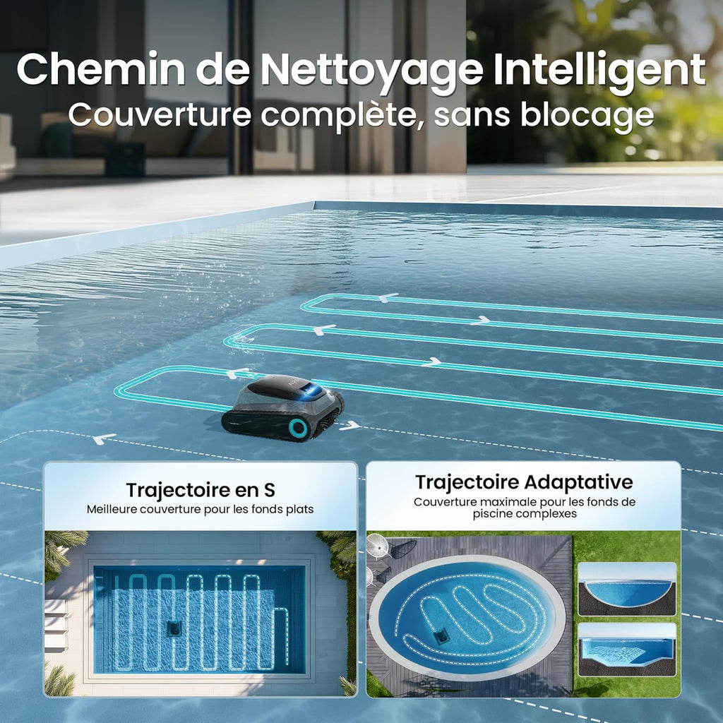 Aiper Scuba S1 (Versión 2025) Robot limpiafondos para paredes y línea de flotación, aspirador de piscina con 180 min de autonomía, filtración ultrafina, navegación inteligente y control por app