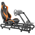 VEVOR Racing Wheel Stand with Wheels for Logitech G923/G920/G29, Heavy-Duty Steel Driving Simulator Cockpit, Thrustmaster T248P, Adjustable Wheel and Pedal Mount