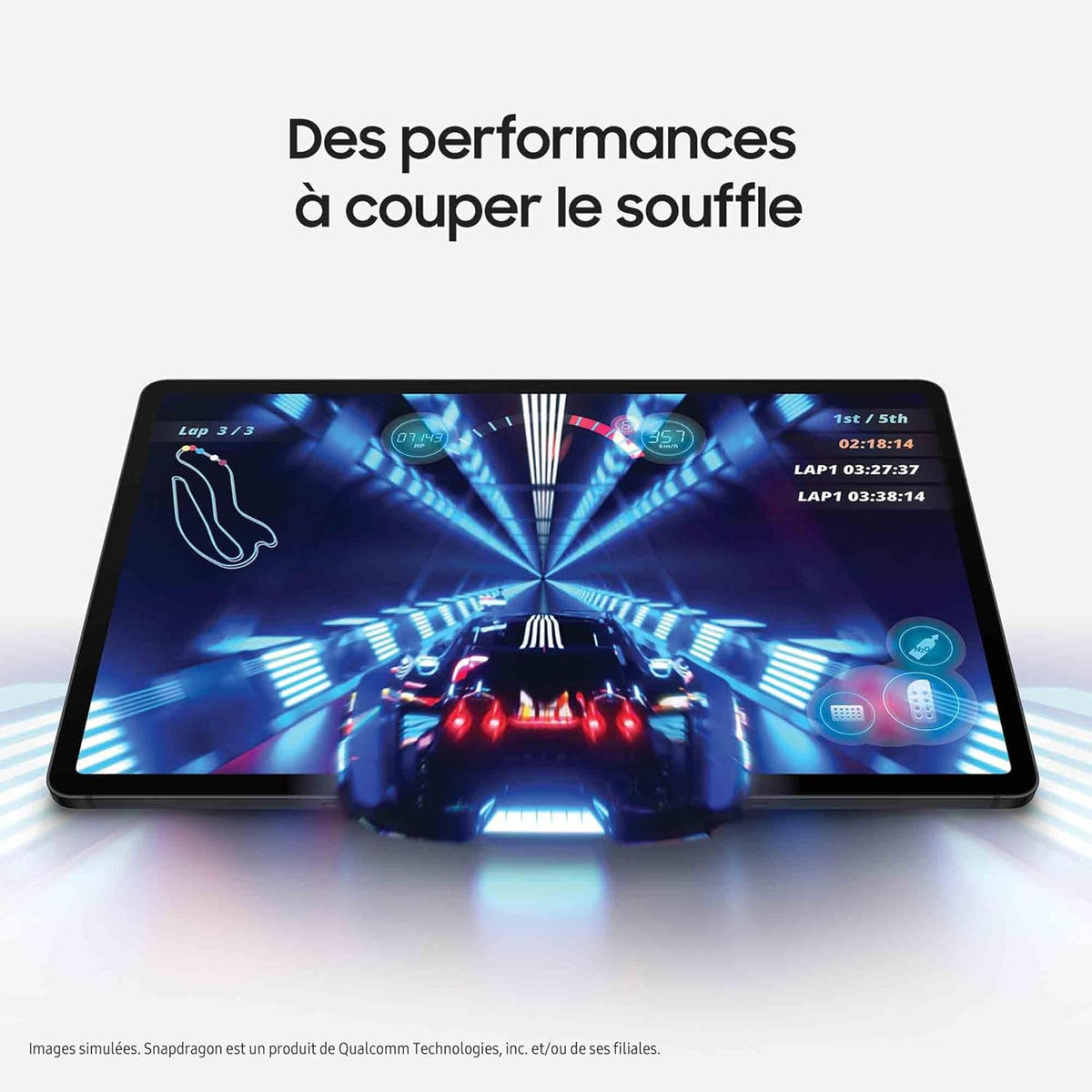 Tablette Android Samsung Galaxy Tab S9+, 12,4", 256 Go de stockage, lecteur MicroSD, Wi-Fi, S Pen inclus, anthracite, chargeur secteur rapide 25 W inclus, exclusivité Amazon version FR