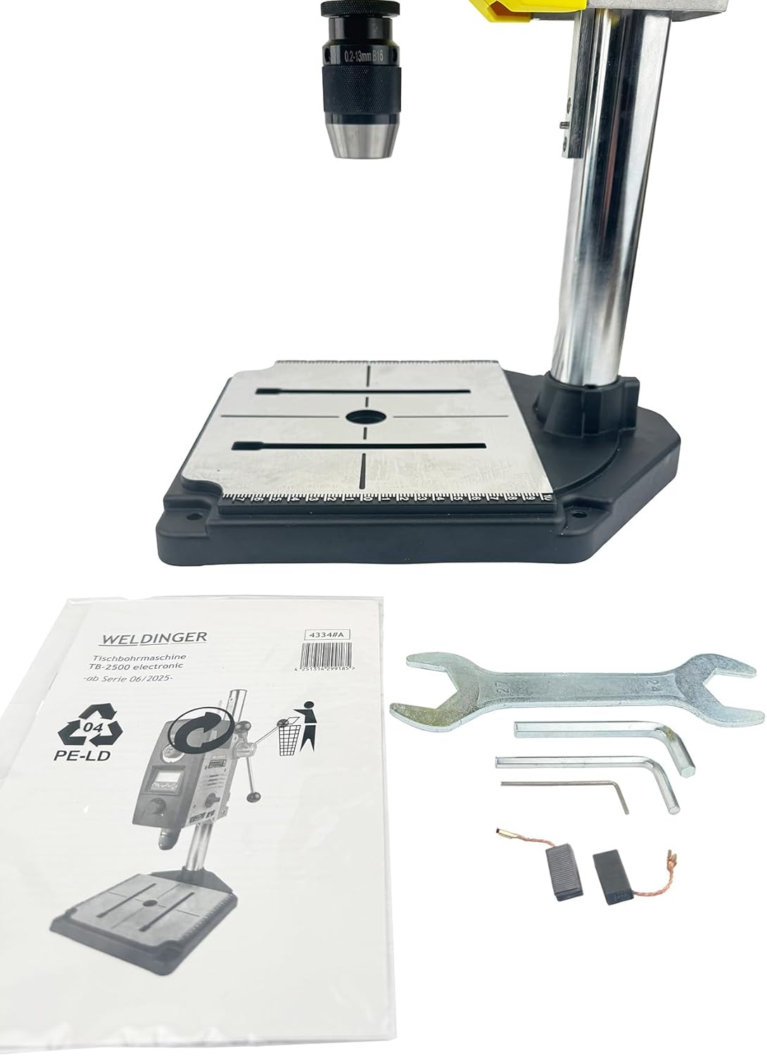 Taladro de columna WELDINGER TB-2500 electronic 200-2500 rpm 800 W