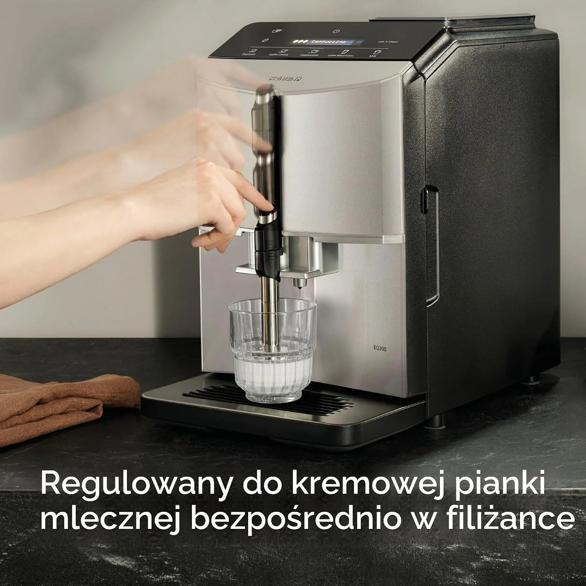 Siemens EQ300 Ekspres ciśnieniowy, TF303E07, srebrny