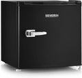 Mini refrigerador/congelador retro SEVERIN (31 l), congelador pequeño, mininevera con control de temperatura flexible, refrigerador de sobremesa, negro, GB 8880